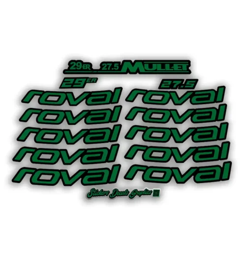 Roval Traverse HD Carbon Rim Stickers 2025 2026 mullet green
