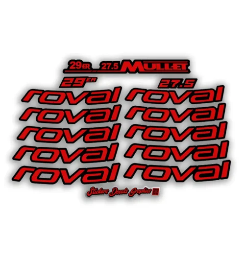 Roval Traverse HD Carbon Rim Stickers 2025 2026 mullet red