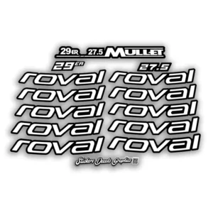 Roval Traverse HD Carbon Rim Stickers 2025 2026 mullet white