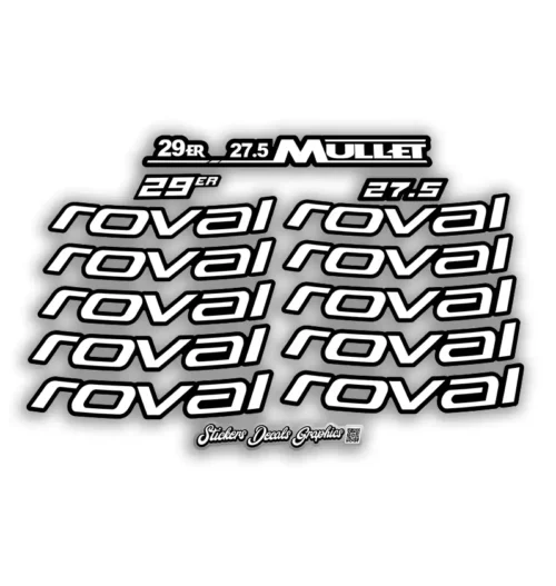 Roval Traverse HD Carbon Rim Stickers 2025 2026 mullet white