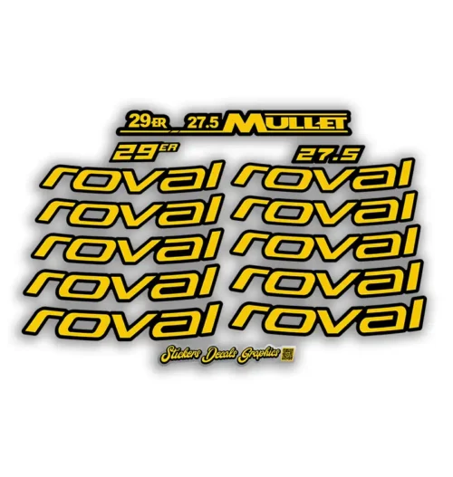 Roval Traverse HD Carbon Rim Stickers 2025 2026 mullet yellow