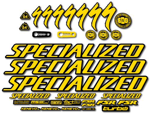 Specialized Kenevo SL 2020-22 Basic Frame Stickers Yellow