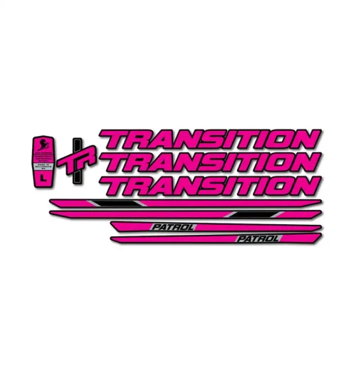 Transition Patrol Alloy 2023 Frame Stickers fluorescent pink