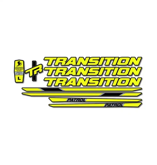 Transition Patrol Alloy 2023 Frame Stickers fluorescent yellow