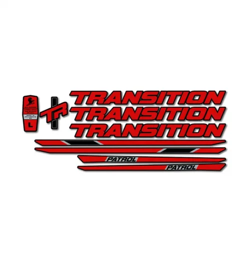 Transition Patrol Alloy 2023 Frame Stickers red
