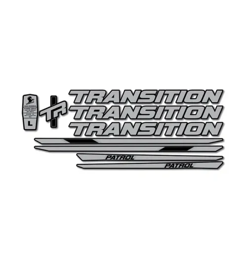Transition Patrol Alloy 2023 Frame Stickers silver