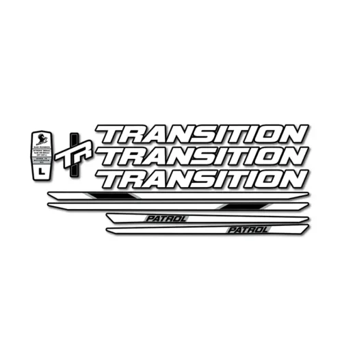 Transition Patrol Alloy 2023 Frame Stickers white