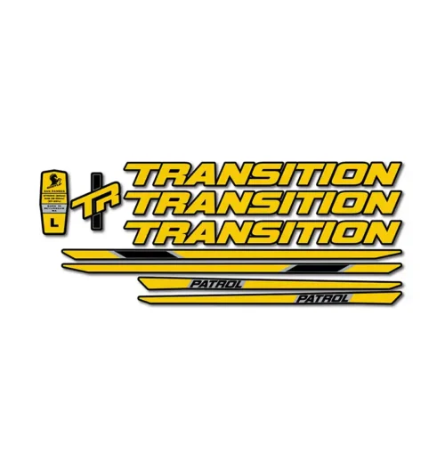 Transition Patrol Alloy 2023 Frame Stickers yellow