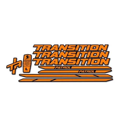 Transition Patrol Carbon 2023 Frame Stickers fluorescent orange