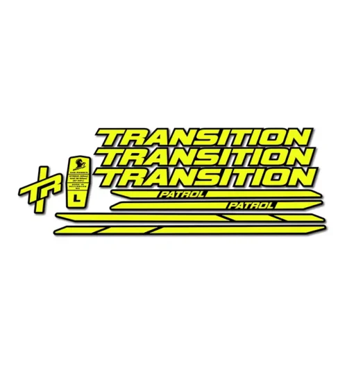 Transition Patrol Carbon 2023 Frame Stickers fluorescent yellow