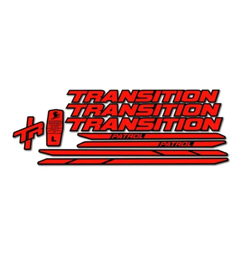 Transition Patrol Carbon 2023 Frame Stickers fluorescentred