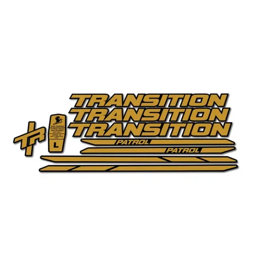 Transition Patrol Carbon 2023 Frame Stickers gold