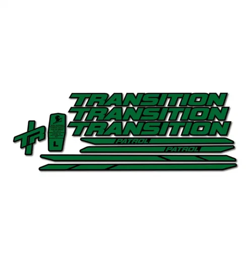 Transition Patrol Carbon 2023 Frame Stickers green