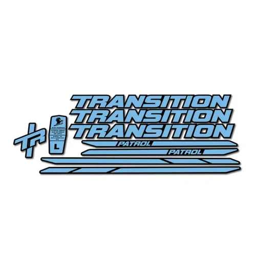 Transition Patrol Carbon 2023 Frame Stickers light blue