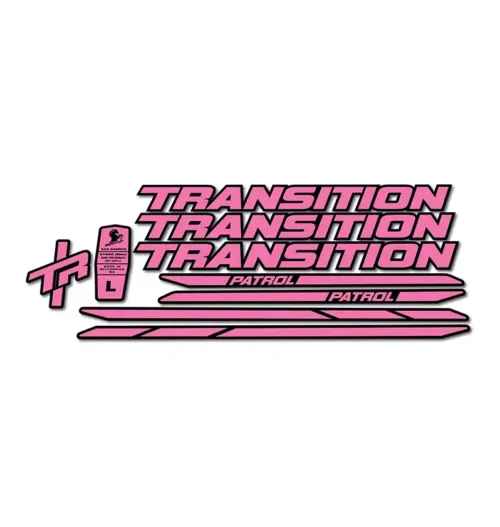 Transition Patrol Carbon 2023 Frame Stickers pink