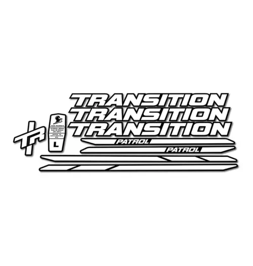 Transition Patrol Carbon 2023 Frame Stickers white