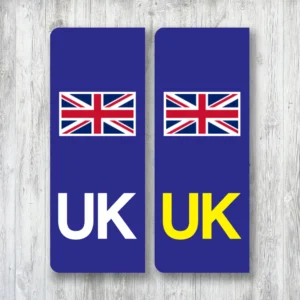 UK Number Plate Stickers 4cm x 10.5cm