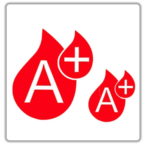a positive blood type sticker