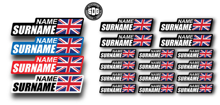 bike name tag stickers
