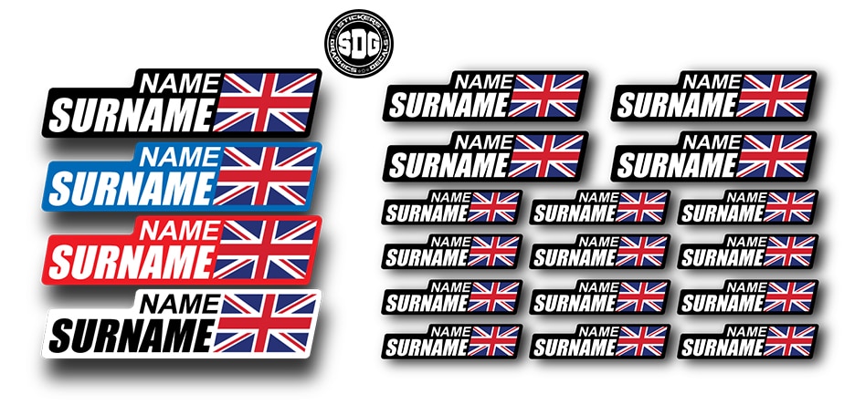 thumbnail image 2 of 2x Personalised Bike Helmet Name Stickers - Planet Font Vinyl Decal For Kids/BMX 2 of 5