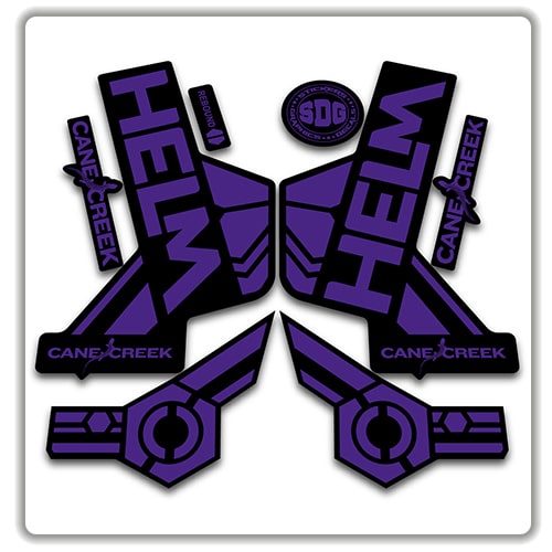 cane creek helm fork stickers purple