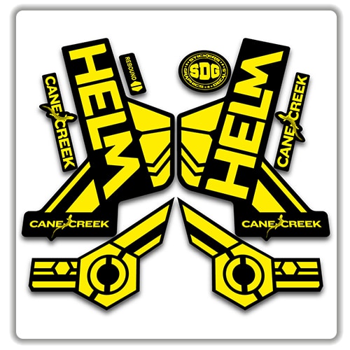 cane creek helm fork stickers yellow