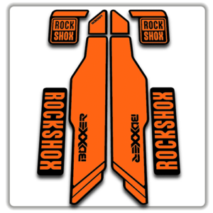 orange rockshox boxxer 2014 2015 fork stickers