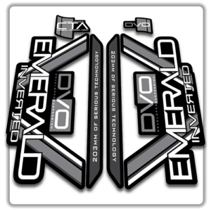 original black dvo emerald fork stickers