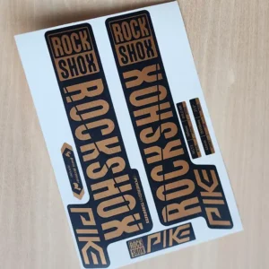 rockshox pike 2018 fork stickers bronze copper for burgtec hope