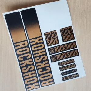 rockshox recon fork stickers bronze copper for burgtec hope