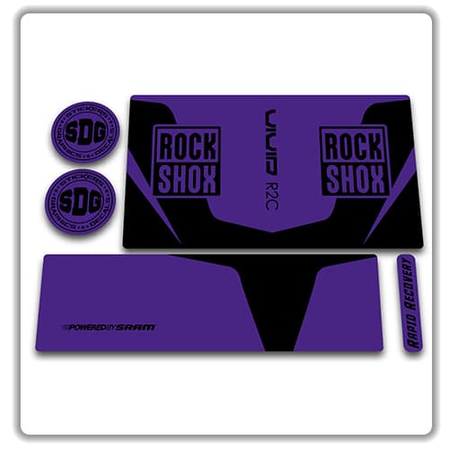 rockshox vivid air r2c rear shock stickers 2015 purple