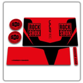 rockshox vivid air r2c rear shock stickers 2015 red