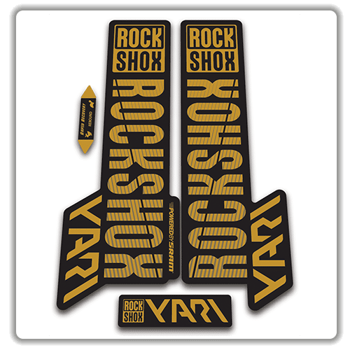 rockshox yari 2018 fork stickers gold