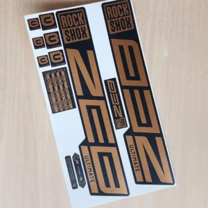 rockshox zeb ultimate fork stickers bronze copper for burgtec hope