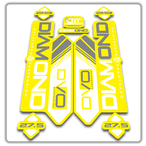yellow dvo diamond fork stickers